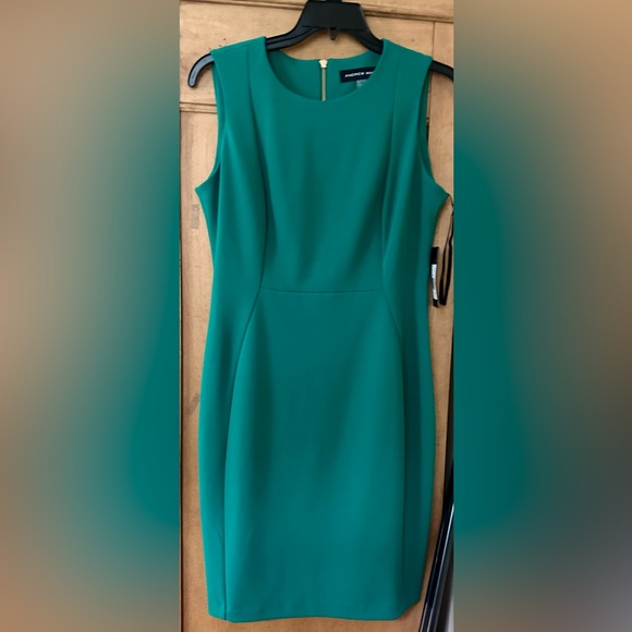 Andrew Marc Dresses & Skirts - Andrew Marc Sleeveless Teal Midi Sheath Dress